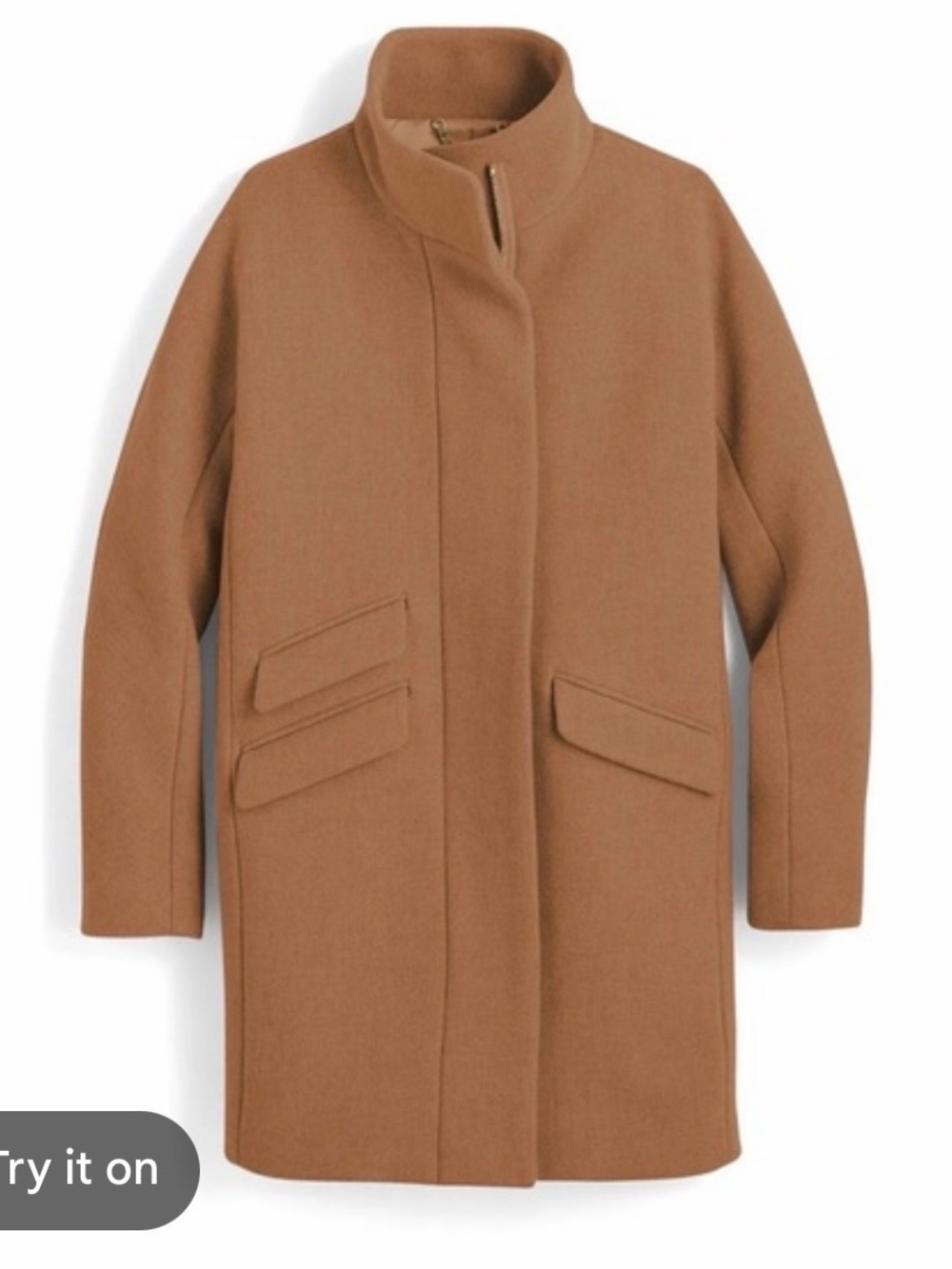 J.Crew Lodge Coat Italian Stadium-Cloth Wool - Size 6